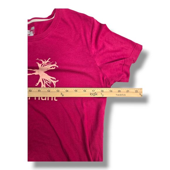 UNDER ARMOUR Womens Pink Tan Short Sleeve Shirt Hunting Size LARGE L - Picture 4 of 8